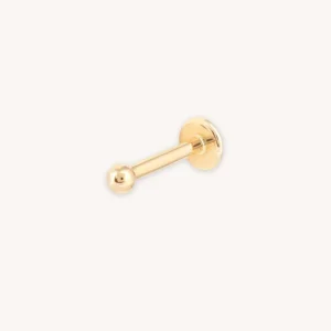 Solid Gold Small Ball Piercing Stud