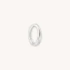 Solid White Gold Graduated Rook Hoop