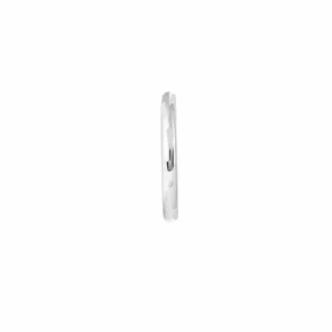 Solid White Gold Simple Piercing Hoop