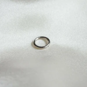 Solid White Gold Simple Piercing Hoop