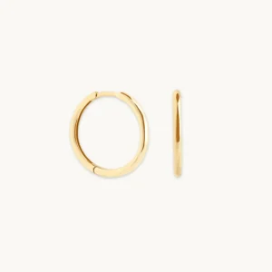 Staple Hoops in Solid Gold