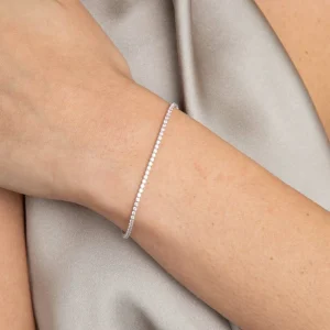Tennis Chain Bracelet in Silver