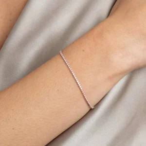 Tennis Chain Bracelet in Rose Gold