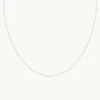 Topaz Charm Necklace in Solid White Gold