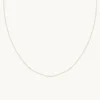 Topaz Charm Necklace in Solid Gold