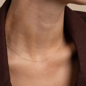 Topaz Charm Necklace in Solid Gold