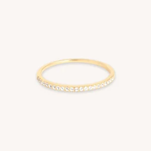 Topaz Eternity Ring in Solid Gold