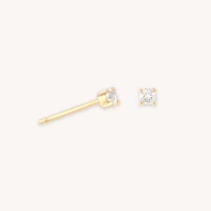 Topaz Stud Earrings in Solid Gold