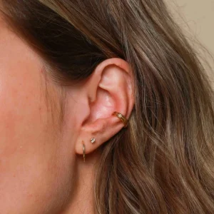 Topaz Stud Earrings in Solid Gold