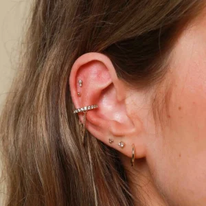 Topaz Stud Earrings in Solid Gold