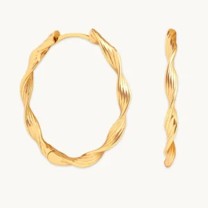 Twist Large Hoops in Gold
