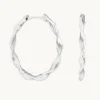 Twist Large Hoops in Silver