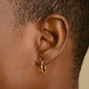 Twist Small Hoops in Gold