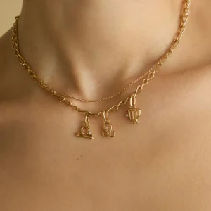 Virgo Zodiac Talisman Charm in Gold