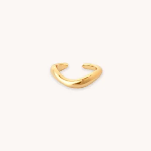 Wave Ear Cuff in Gold