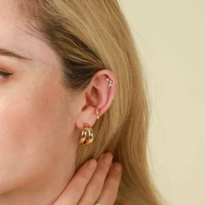 Wave Ear Cuff in Gold