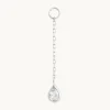 White Topaz Ear Curation Chain™ in Solid White Gold