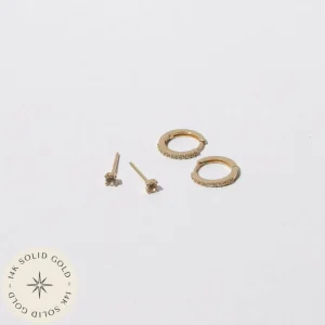 White Topaz Gift Set in Solid Gold